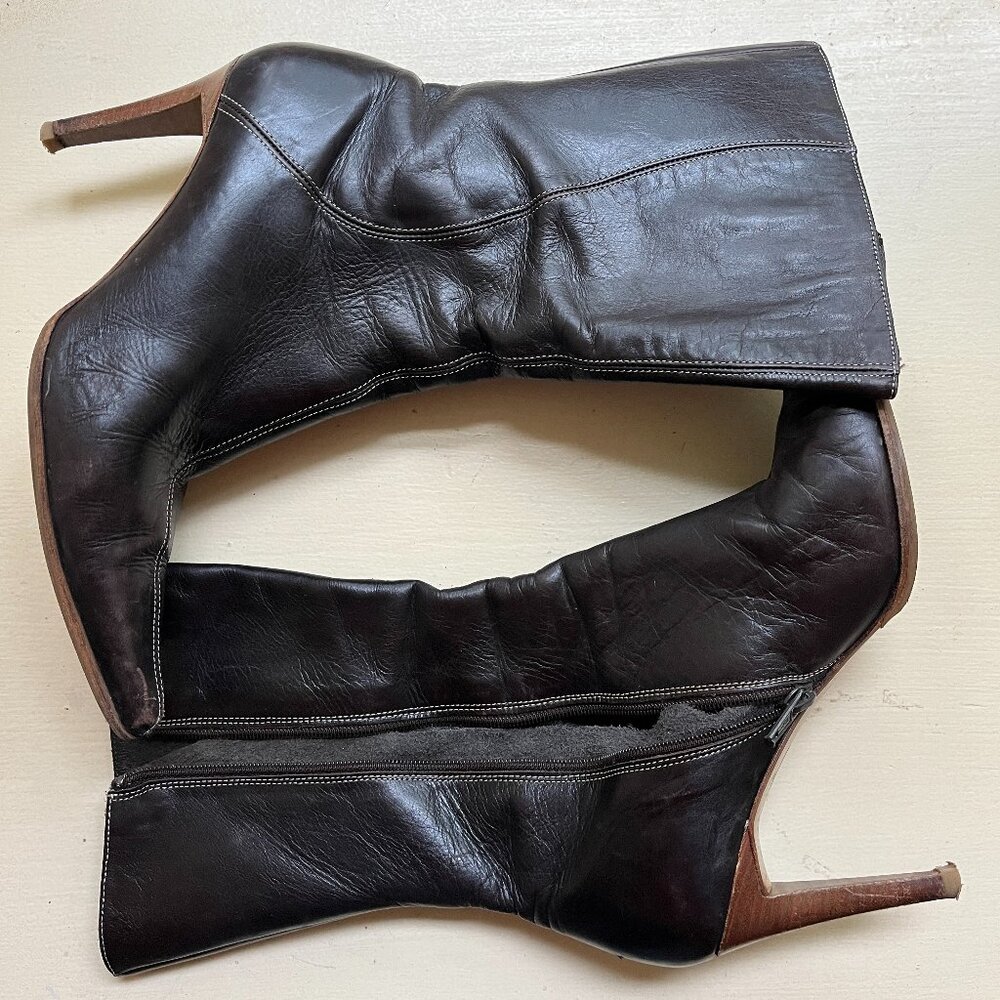 Kenneth Cole NY Point Break II Leather Stiletto boots